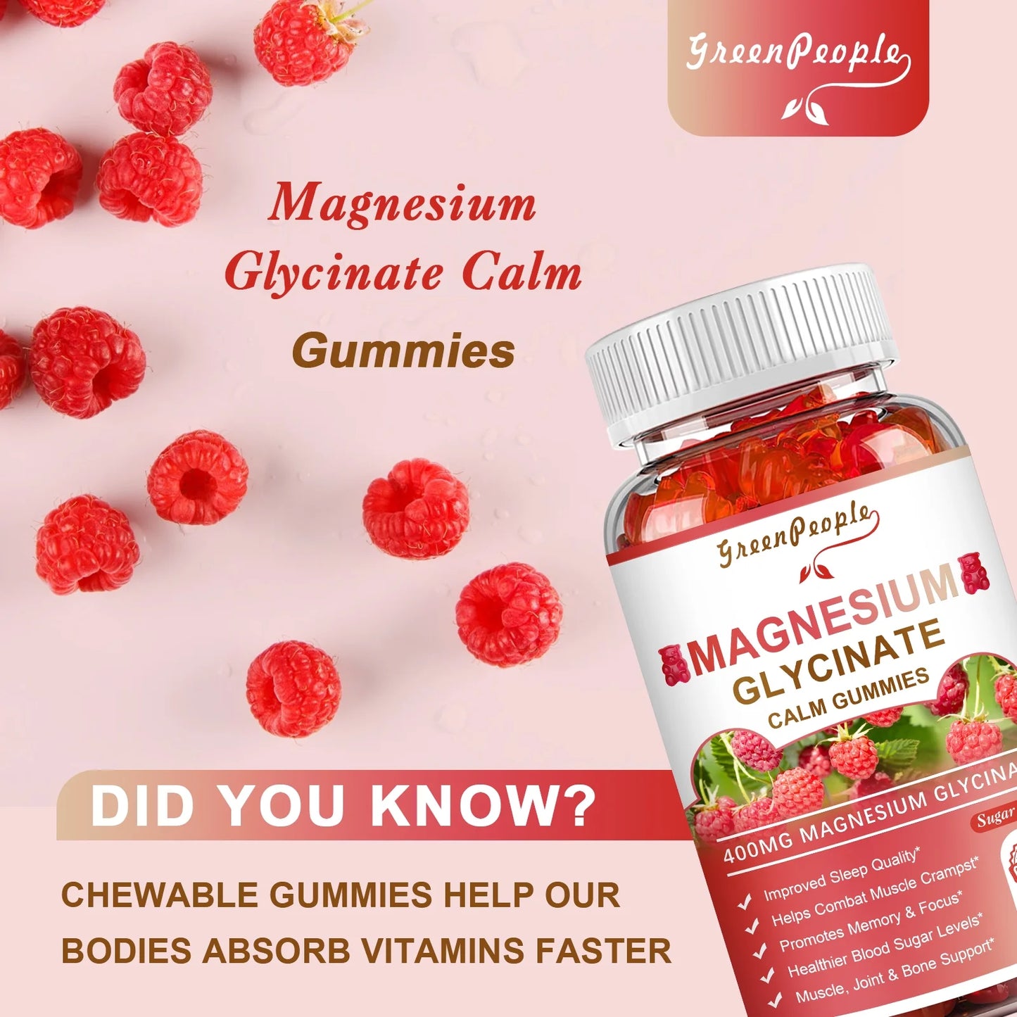 Magnesium Gummies 400Mg - 120 Ct (2 Pack) | Magnesium Glycinate Supplements for Relaxation, Stress Relief, and Sleep for Adults
