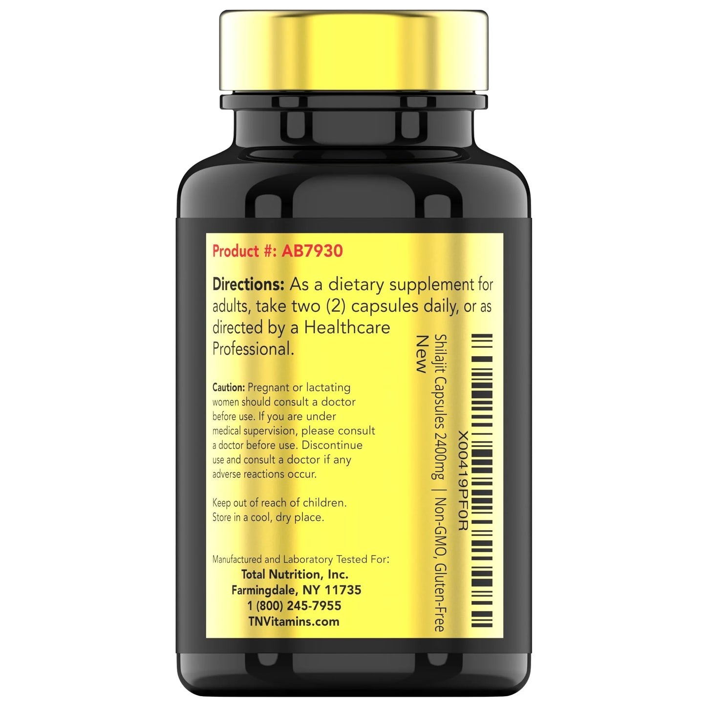 Shilajit Capsules 2400 MG - 180 Capsules | 100% Pure Himalayan Shilajit for Men & Women