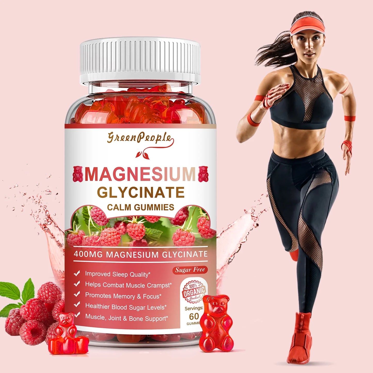 Magnesium Gummies 400Mg - 120 Ct (2 Pack) | Magnesium Glycinate Supplements for Relaxation, Stress Relief, and Sleep for Adults