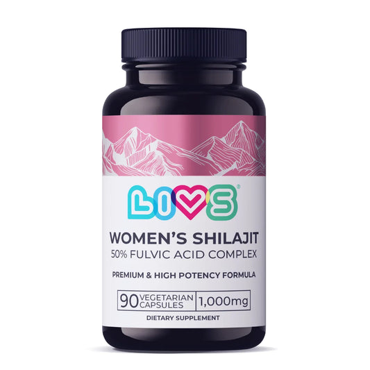 Shilajit Capsules for Women – Fulvic Acid Complex, 1,000Mg Pure Shilajit Extract, Energy, Hormonal Balance, 90 Capsules