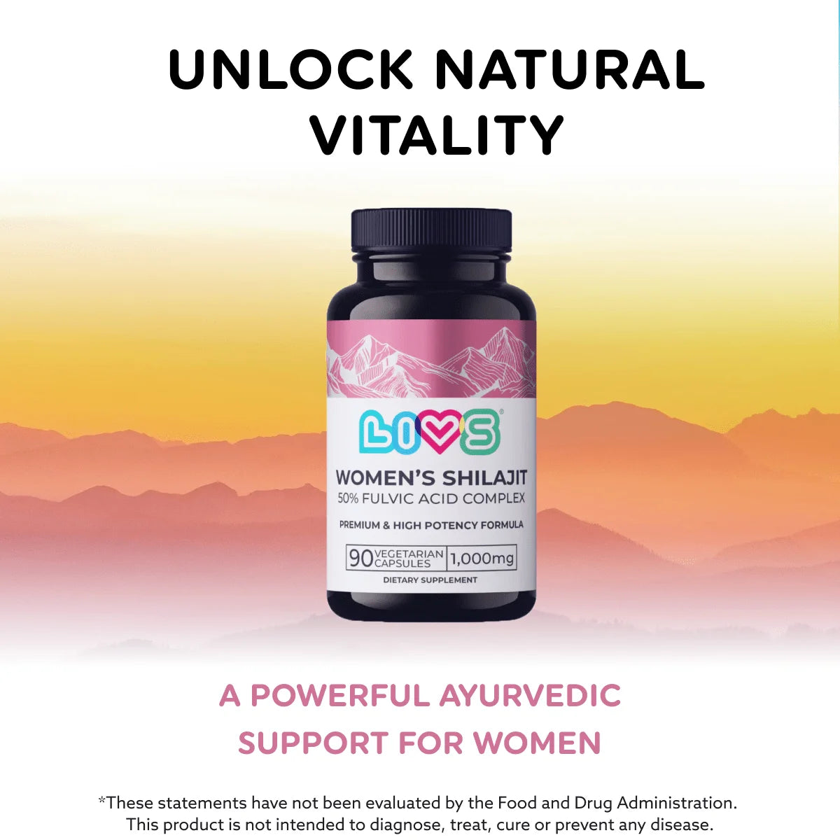 Shilajit Capsules for Women – Fulvic Acid Complex, 1,000Mg Pure Shilajit Extract, Energy, Hormonal Balance, 90 Capsules