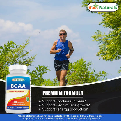 2 Pack  BCAA Branch Chain Amino Acid, 3200Mg per Serving, 400 Capsules