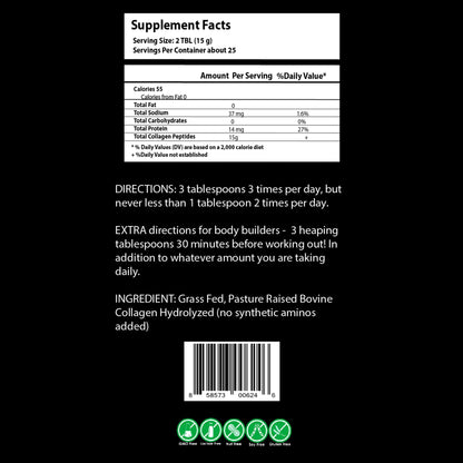 Collagen Focus |  Natural Hair Growth, Skin Care, Nail Care Supplement, 14 Oz